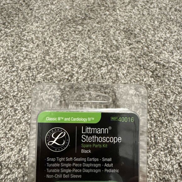 3M Littmann Stethoscope Parts Kit Classic III Cardiology IV Black 40016 Genuine - Picture 3 of 3